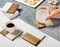 Makerflo Wood Marble Coaster of Heavy Acacia Wood | Craft-Ready for DIY Gifts & Personalization (Laser Engraving, Epoxy, Vinyl, and UV DTF) - Not Suitable for Sublimation